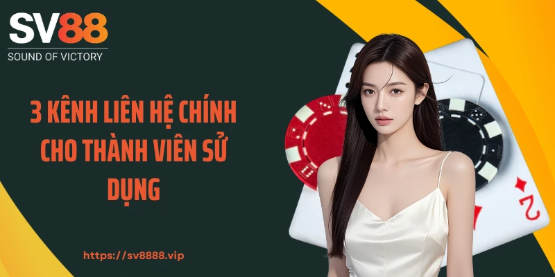 3 kênh liên hệ chính cho thành viên sử dụng