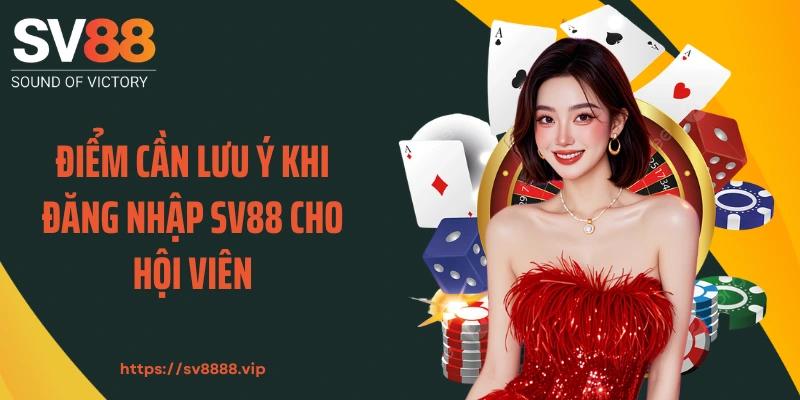 Điểm cần lưu ý khi đăng nhập SV88 cho hội viên